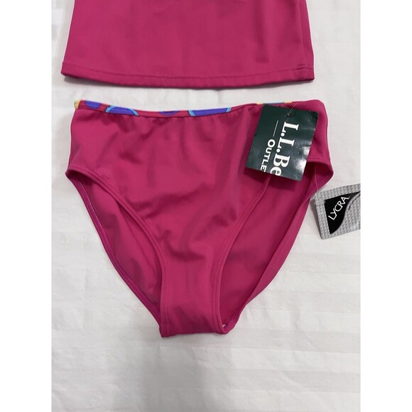 LL Bean Wild Rose Watersport Swim Tankini and Bottom Set Girl Size 6X/7 - 12 NWT - Picture 3 of 7